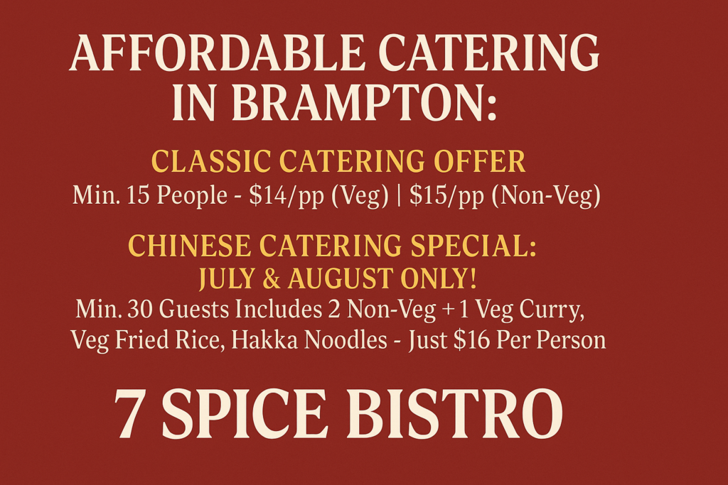 affordable indian catering service brampton