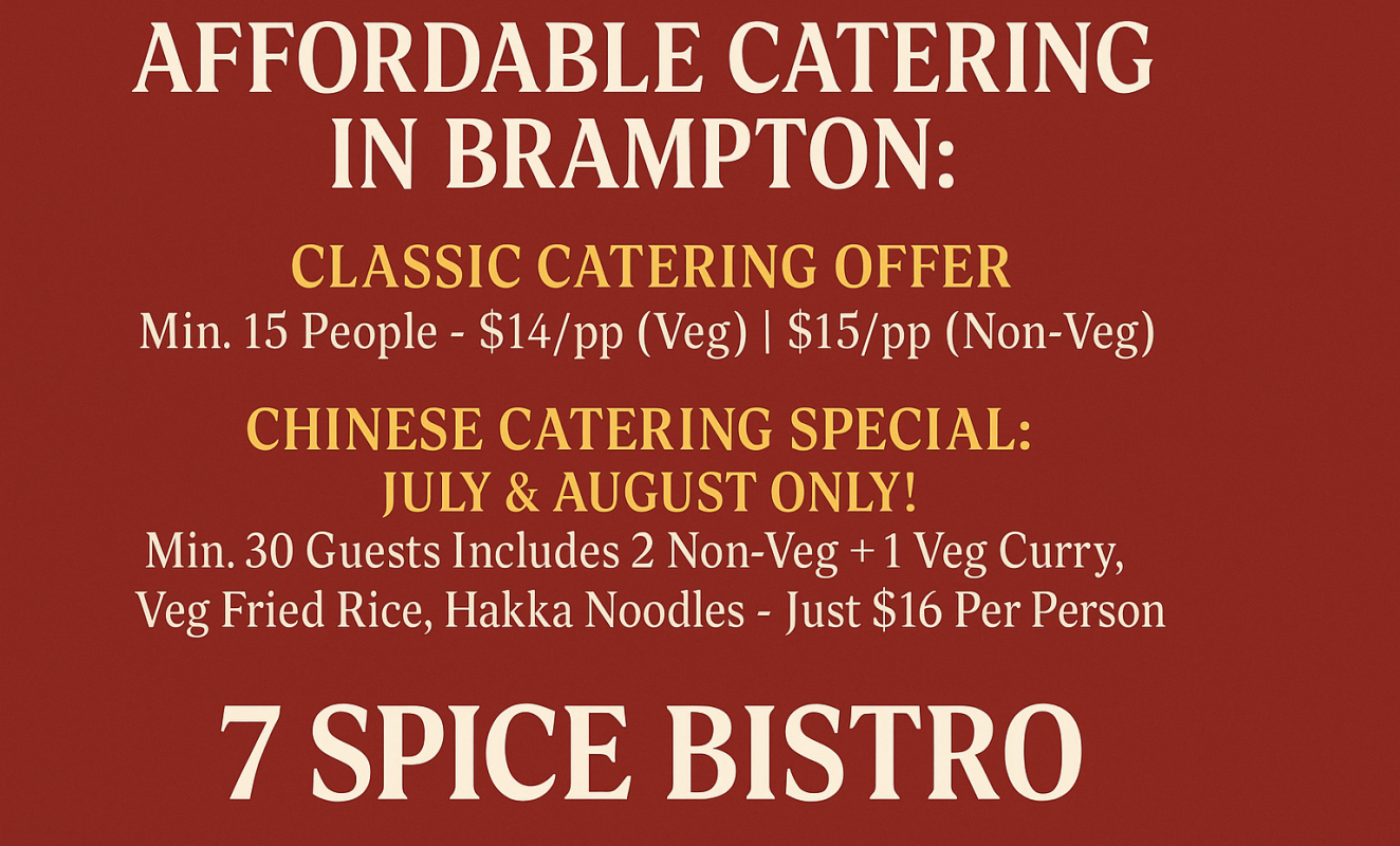 affordable indian catering service brampton